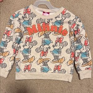 Disney Minnie Mouse Kids Sweatshirt - Cream and Blue
